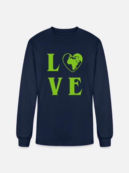 Love Planet Earth - Men's Long Sleeve T-Shirt - navy