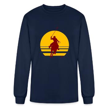 Polo - Men's Long Sleeve T-Shirt - navy - Front