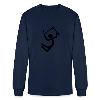 Freestyle scooter stunt - Men's Long Sleeve T-Shirt - navy - Front