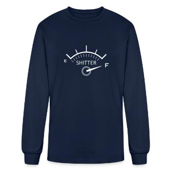 Shitter Was Full - Men's Long Sleeve T-Shirt - navy - Front