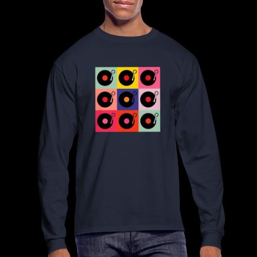 Records in the Fashion of Warhol - Men's Long Sleeve T-Shirt