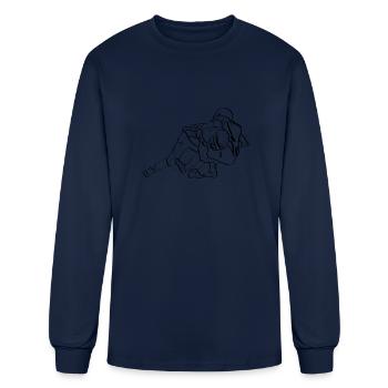 american football - Men's Long Sleeve T-Shirt - navy - Front