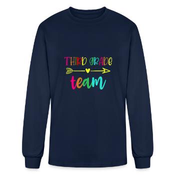 Third Grade Team - Men's Long Sleeve T-Shirt - navy - Front