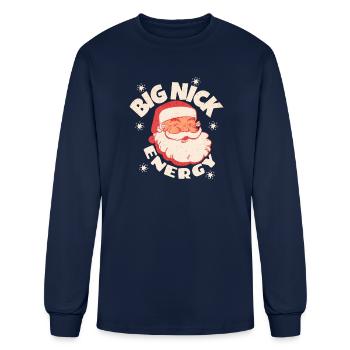 Big Nick Energy Santa - Men's Long Sleeve T-Shirt - navy - Front