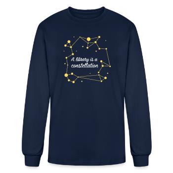 Library Constellation - Men's Long Sleeve T-Shirt - navy - Front