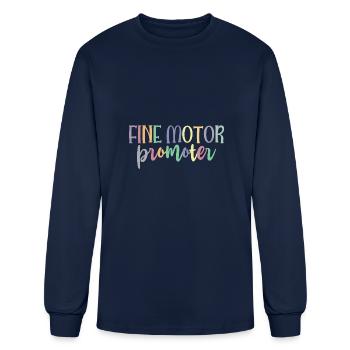 Fine Motor Promoter - Men's Long Sleeve T-Shirt - navy - Front