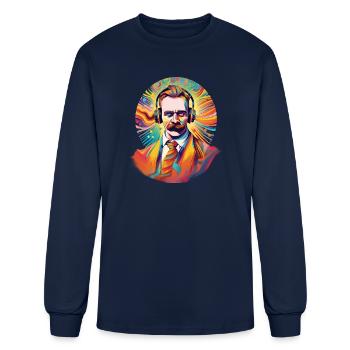 Nietzsche's Groove - Men's Long Sleeve T-Shirt - navy - Front