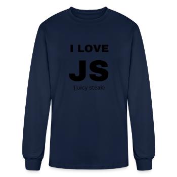JavaScript web developer funny programming - Men's Long Sleeve T-Shirt - navy - Front
