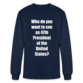 Question mark, the best question mark - Men's Long Sleeve T-Shirt - navy - Front