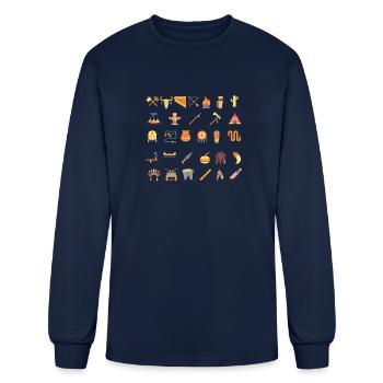 Native American culture/Native American Clothing - Men's Long Sleeve T-Shirt - navy - Front