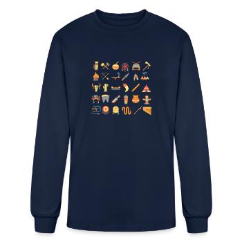 Native American culture/Native American Clothing - Men's Long Sleeve T-Shirt - navy - Front