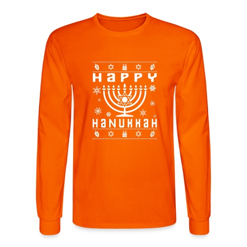 Happy Hanukkah Ugly Holiday - Men's Long Sleeve T-Shirt
