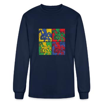 Octopus - Men's Long Sleeve T-Shirt - navy - Front