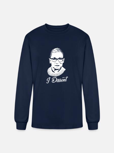 Notorious RBG - I Dissent - Men's Long Sleeve T-Shirt - navy
