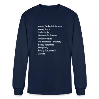 Young Broke and Infamous - Men's Long Sleeve T-Shirt - navy - Front