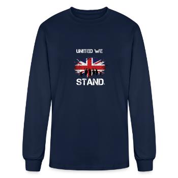 united we stand Britain - Men's Long Sleeve T-Shirt - navy - Front