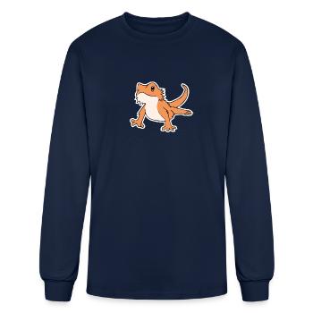 Bearded Dragon - Men's Long Sleeve T-Shirt - navy - Front