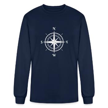 COMPASS - Men's Long Sleeve T-Shirt - navy - Front