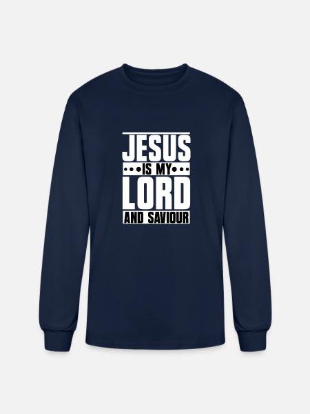 Jesus is my Lord and Saviour - Men's Long Sleeve T-Shirt - navy