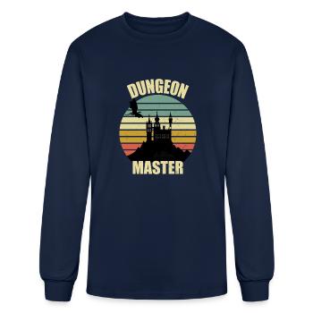 Dungeon Master - Bez I'm DM Smiles Retro Dragon - Men's Long Sleeve T-Shirt - navy - Front