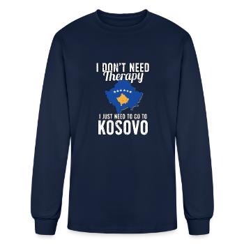 Kosovo flag I Kosovan Souvenirs - Men's Long Sleeve T-Shirt - navy - Front