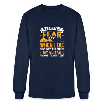 Guitar Guitarist Guitar Player Gift - Men's Long Sleeve T-Shirt - navy - Front