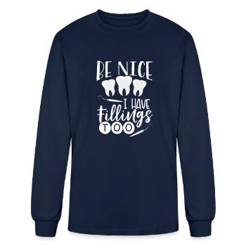Dental Laboratory Technician - Men's Long Sleeve T-Shirt - navy - Front
