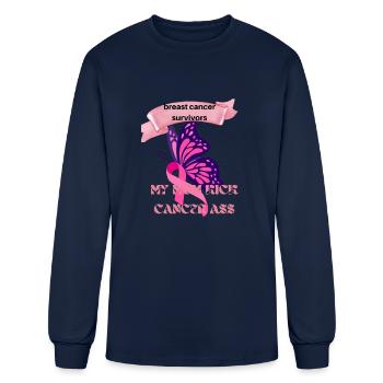 breast cancer survivors, breast cancer awareness m - Men's Long Sleeve T-Shirt - navy - Front