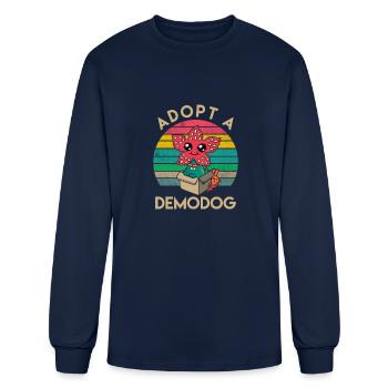 Adopt A DemoDog - Men's Long Sleeve T-Shirt - navy - Front