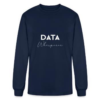 Data Whisperer Data Analyst Engineer Software - Men's Long Sleeve T-Shirt - navy - Front