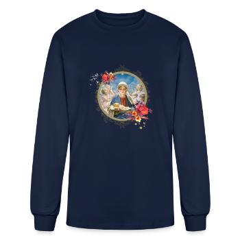 Étoile de Noël de la Nativité Bienheureuse Mère Marie Jésus - T-shirt à manches longues Homme - marine - Devant