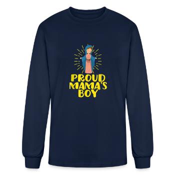 Notre Bienheureuse Marie Mignonne J’aime Maman Cadeaux catholiques - T-shirt à manches longues Homme - marine - Devant