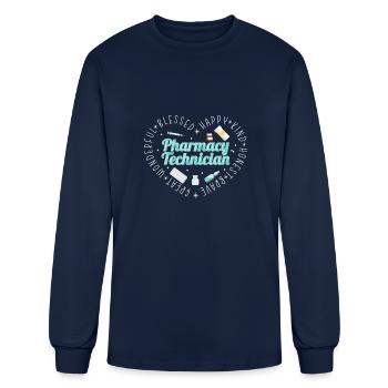 Pharmacy Technician - Men's Long Sleeve T-Shirt - navy - Front