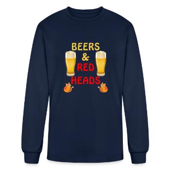 Beers & Red Heads Apparel - Men's Long Sleeve T-Shirt - navy - Front