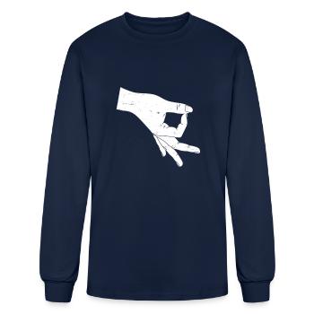 Circle Game Gotcha Okay Ok Hand - Men's Long Sleeve T-Shirt - navy - Front
