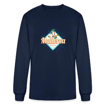 Majorca Balearic Island Retro Parrot Vintage - Men's Long Sleeve T-Shirt - navy - Front