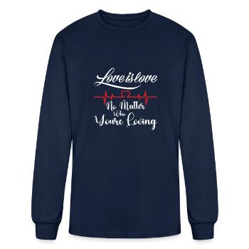 Love Is Love No Matter Who Youre Loving - Men's Long Sleeve T-Shirt - navy - Front
