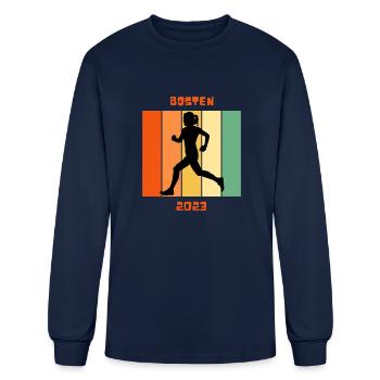 Boston marathon woman 2023 - sporty - Men's Long Sleeve T-Shirt - navy - Front