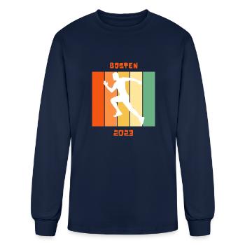 2023: Boston marathon - Men's Long Sleeve T-Shirt - navy - Front