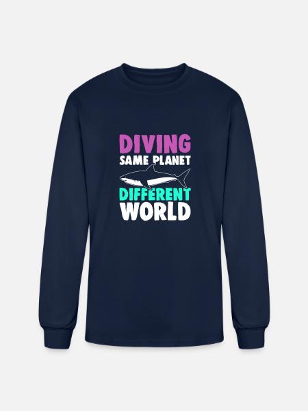 Diving Quote - Men's Long Sleeve T-Shirt - navy