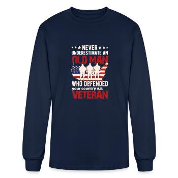 Veteran | Veterans Day | Veterans Affairs - Men's Long Sleeve T-Shirt - navy - Front