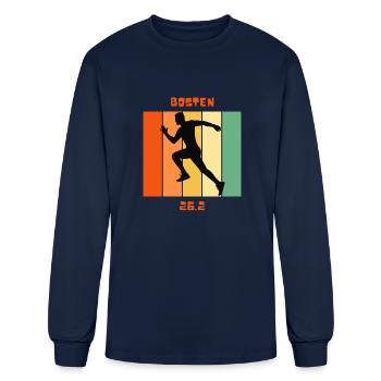 Boston marathon male - 26.2 miles - Men's Long Sleeve T-Shirt - navy - Front