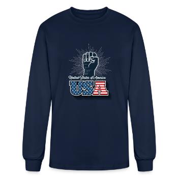 États-Unis États-Unis d’Amérique - T-shirt à manches longues Homme - marine - Devant