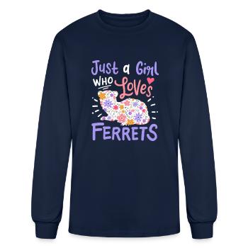 Ferrets Ferret Lover - Men's Long Sleeve T-Shirt - navy - Front
