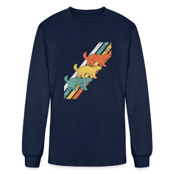 Honey Badger - Men's Long Sleeve T-Shirt - navy - Front