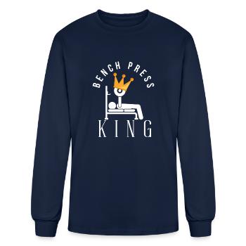 bench pressu - Men's Long Sleeve T-Shirt - navy - Front