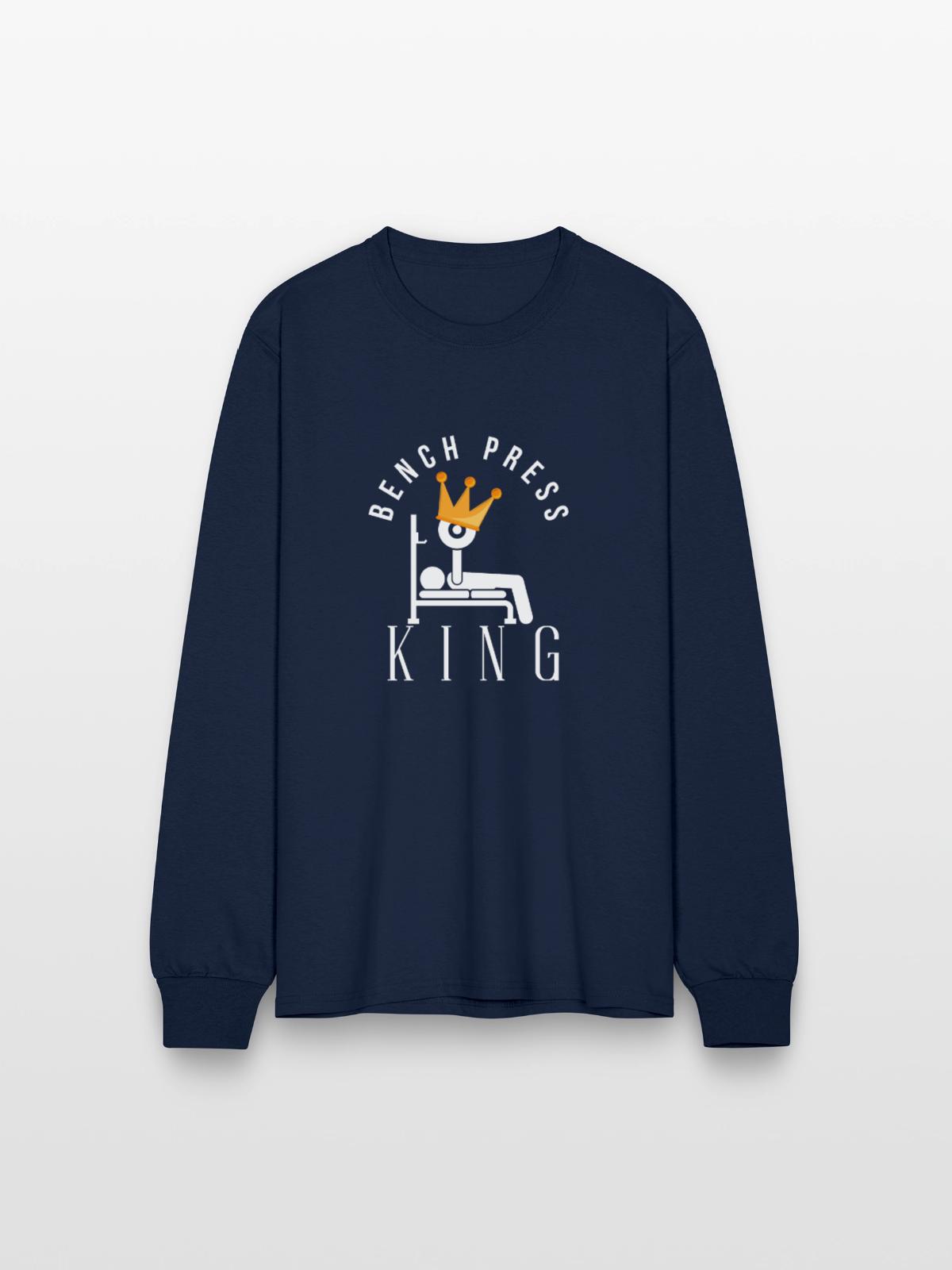 bench pressu - Men's Long Sleeve T-Shirt - navy - Front