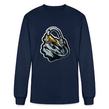 Mountain Bound Carabiner - Men's Long Sleeve T-Shirt - navy - Front