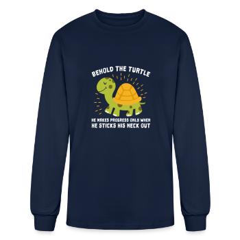 Behold The Turtle Turtles - Men's Long Sleeve T-Shirt - navy - Front