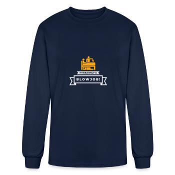 It Was Just - Men's Long Sleeve T-Shirt - navy - Front